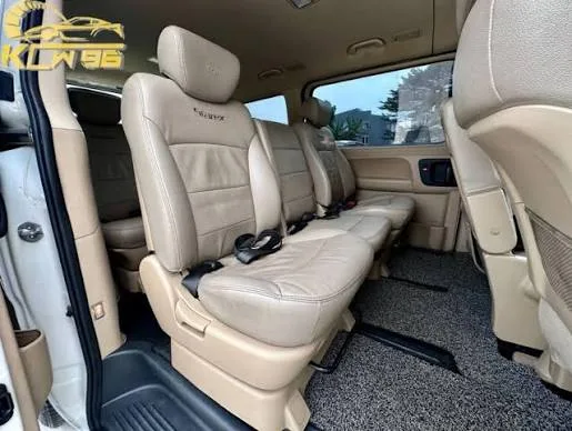 Hyundai Starex cabin with beige leather seats